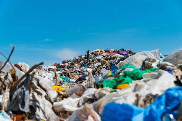 waste or trash from household in waste landfill - toxic substance spilling pouring bottle imagens e fotografias de stock