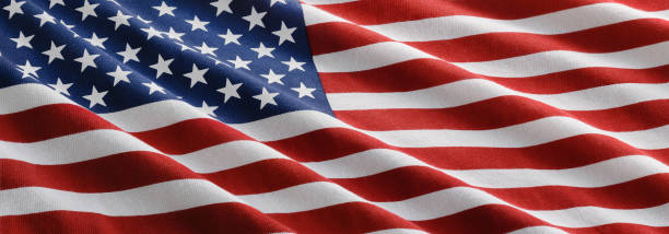 American Wave Flag Background. USA National flag of the United States of America stars and stripes stock pictures, royalty-free photos & images