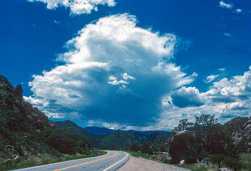 Colorado Highway & Cloud - 2004. Scanned from Kodachrome 64 slide.