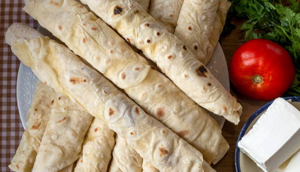 istock Traditional, local Turkish food; cheese pastry wrap (Turkish name; Sikma) 1507537326