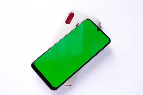 istock phone with a green screen and case on an isolated background 1507564792