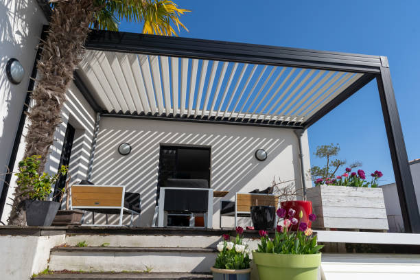 istock eco friendly bioclimatic aluminum pergola shade structure 1507592311