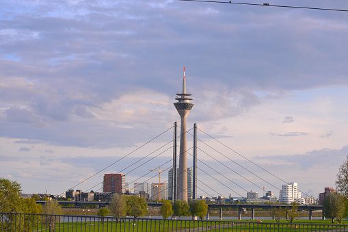 A view of the TV tower from the Rhine