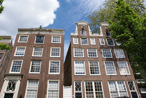 Leeuwarden, Netherlands - February 16, 2016: City hall in the historical center of Leeuwarden, Netherlands