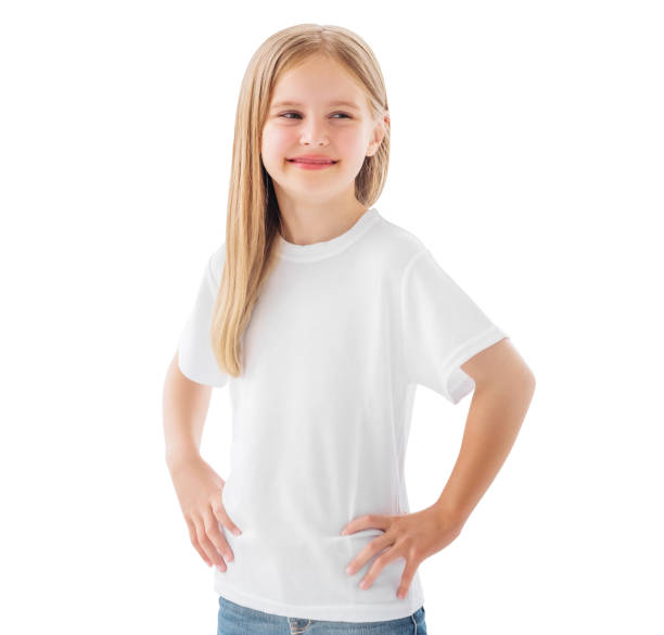 istock Girl in a white blank t-shirt isolated 1507785472