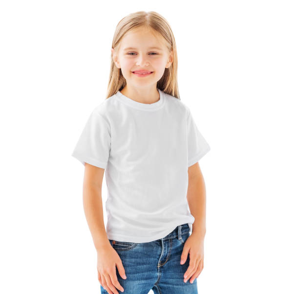 istock Girl in a white blank t-shirt isolated 1507785476