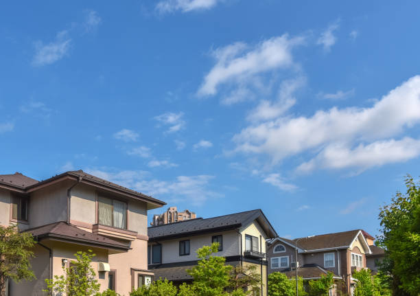 istock Residential area and blue sky. 1507810859