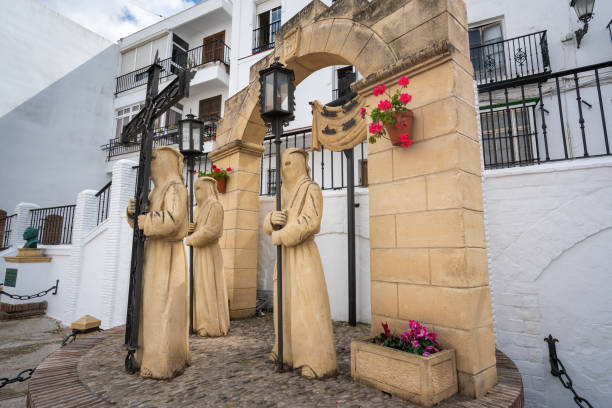 Arcos de la Frontera, Spain - Apr 10, 2019: Holy Week Monument (Monumento a la Semana Santa) - Arcos de la Frontera, Cadiz, Spain
