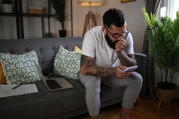 istock Man woriking from home. stock photo 1507921836
