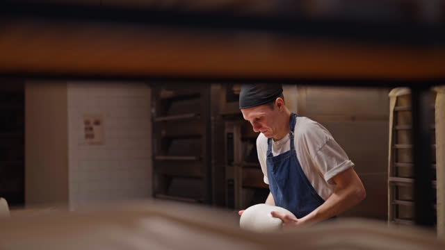 A La Tartine Dough Folding In A Small Artisanal Bakery