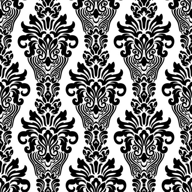 Damask Pattern Borderd Black And White Damask Border Damask Border Element And Page