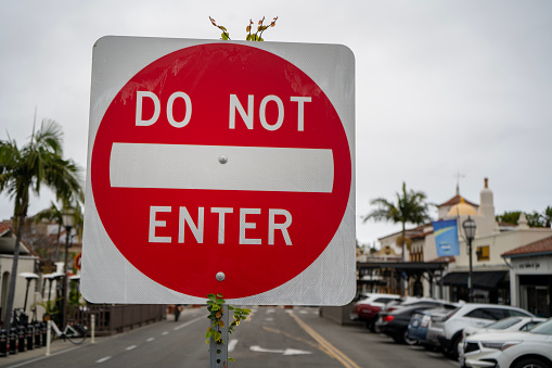 Do not enter sign on the street