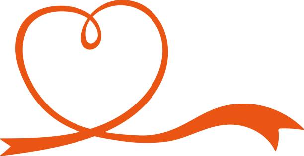 рамка красного сердца из ленты / иллюстративного материала (векторная иллюстрация) - wedding reception valentines day gift heart shape stock illustrations