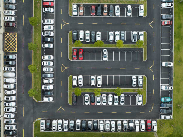 istock High angle view of outdoor parking lot 1508222385