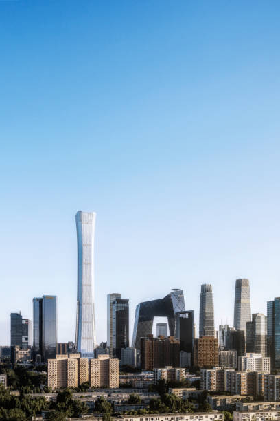 istock High angle view of Beijing International Trade CBD Building Complex, China 1508303177
