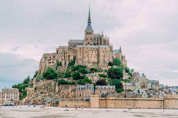 istock Mont-Saint-Michel in Normandy, France on Low Tide 1508306580
