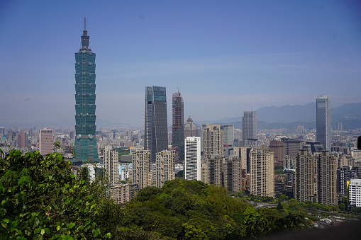 Taipei city view at elephant mountain