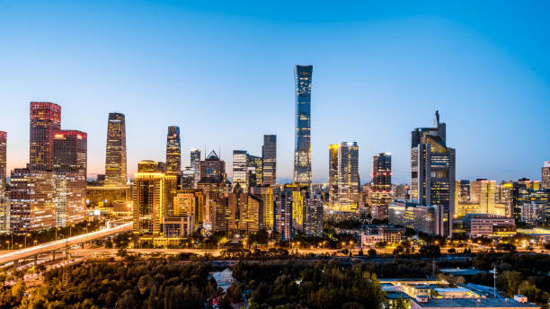istock High View Night Scenery of Beijing CBD Building Complex in China 1508315883