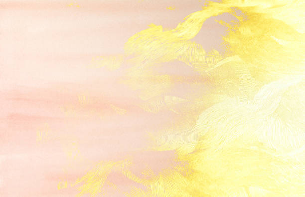 istock Gold brush strokes The background is a watercolor texture (abstract) 1508319220