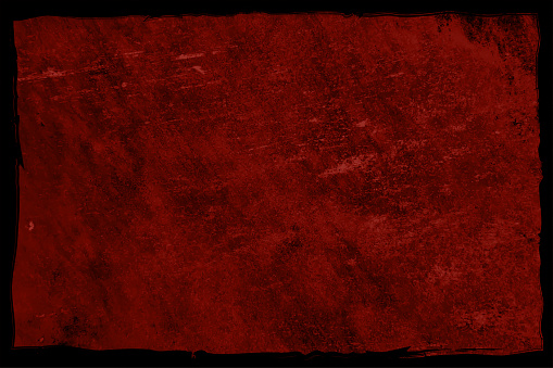 A solid maroon outlined or bordered over vibrant red coloured rustic weathered grunge uneven background and empty or blank space all around. Apt for Greeting cards, backdrops, banners or posters with copy space for text.
