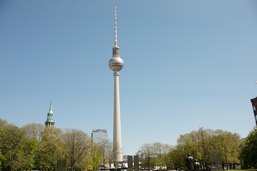 Berlin, Germany May 2023. Famous Berlin Television Tower, observation Tower.