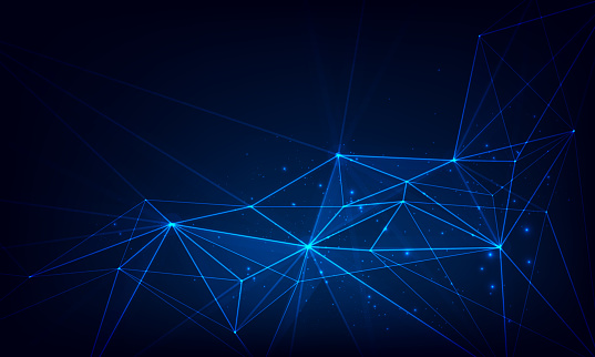 Data Visual Polygons Connected Polygons Plexus Vector Background Digital Data Visualization ...