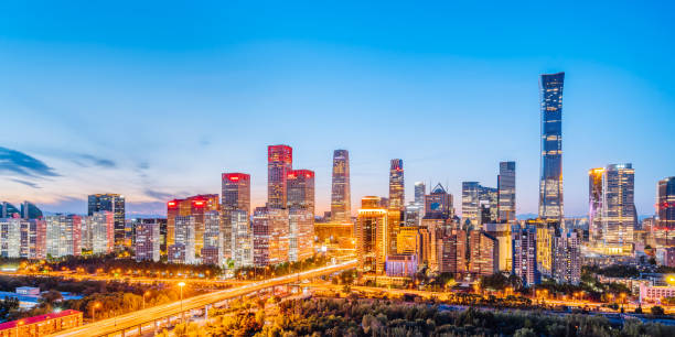 istock High View Night Scenery of Beijing CBD Building Complex in China 1508356476