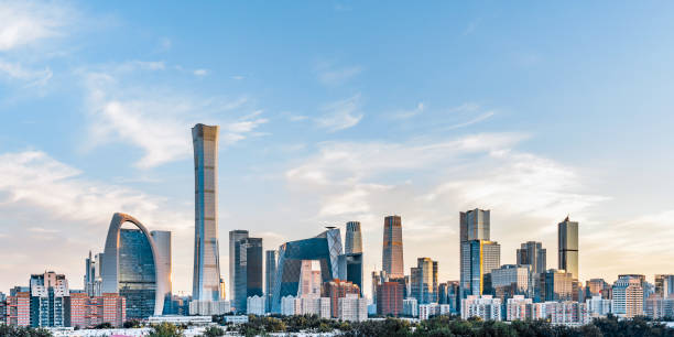 istock High angle view of Beijing International Trade CBD Building Complex, China 1508360681