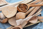 Wooden spoons of different sizes for different uses