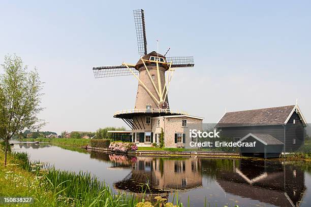 Dutch Windmill Stock Photo - Download Image Now - Cultures, Dutch Culture, Green Color