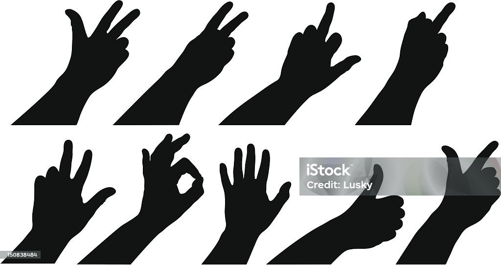All Shadow Signs Hand Hand Shadows Stock Illustration - Download Image Now - In Silhouette ...