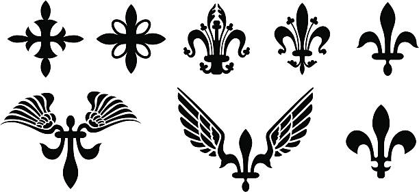 ilustrações, clipart, desenhos animados e ícones de fleur de lis projetos - hallmark