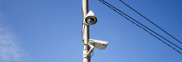 istock CCTV cameras on a pole. Broadcast from CCTV cameras attached to a reinforced concrete pole. 1508452632