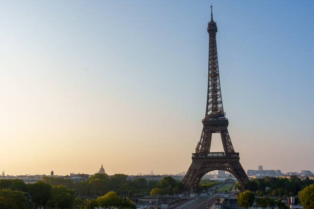 istock Paris cityscape and Eiffel Tower at sunrise 1508541411