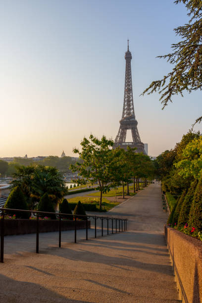 istock Paris cityscape and Eiffel Tower at sunrise 1508541425