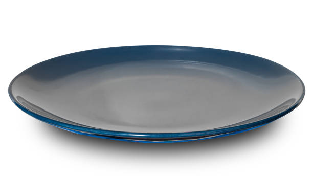 istock Blue circle ceramics plate isolated on white background. 1508545414