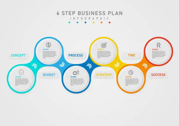 Vector illustration of business plan  infographic 019