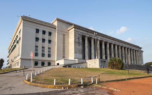 Faculty of Law Building facade in Buenos Aires, Argentina.