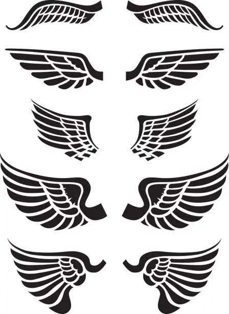 Vector illustration of Just wings