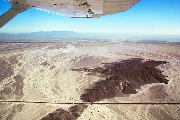 Nazca Peruvian Desert. Aerial view
