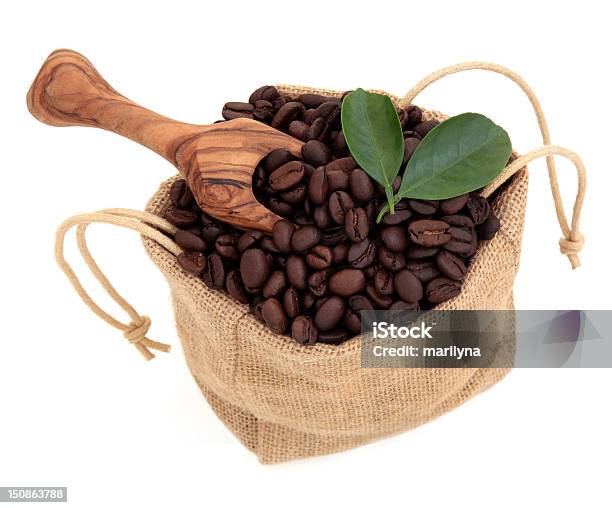 Coffee Beans Stock Photo - Download Image Now - Bag, Brown, Burlap