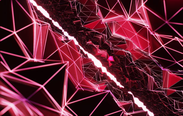istock Vibrant 3D Abstract Plexus: Futuristic Geometrical Design 1508657273