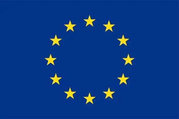 Vector illustration of The European Union - EU flag