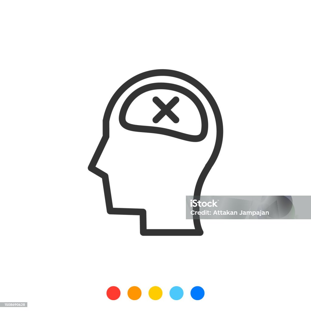 Brain Death Vector Icon Cerebral Palsy Icon Stock Illustration ...