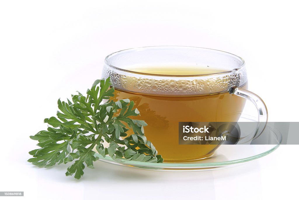 tea wormwood herbal tea from wormwood Tea - Hot Drink Stock Photo