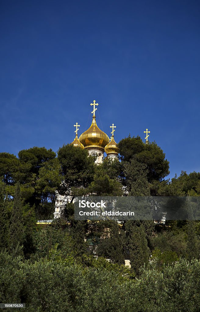 Church of Maria Magdalena wśród drzew - Zbiór zdjęć royalty-free (Azja Zachodnia)