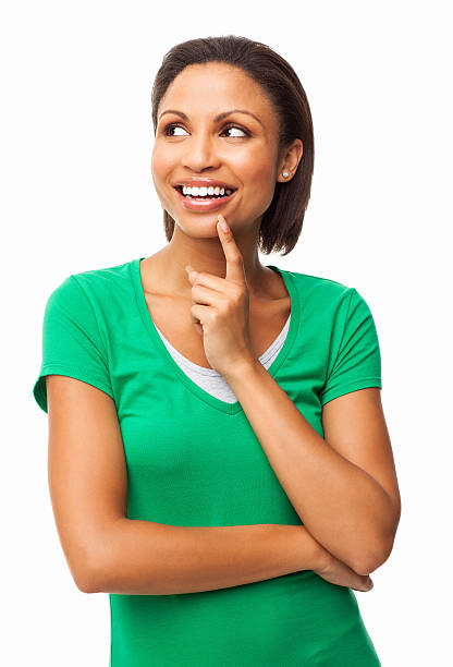 istock Attractive Young Woman Looking Sideways - Isolated 150870972