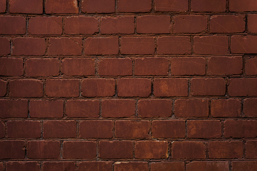 black stained red Brick wall Background