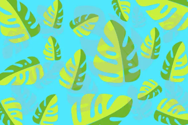 Vector illustration of Leaf seamless pattern . - stock illustration