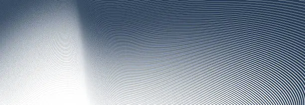 Vector illustration of Black lines in 3D perspective vector abstract background, single color dynamic linear minimal design, wave lied pattern in dimensional and movement.
